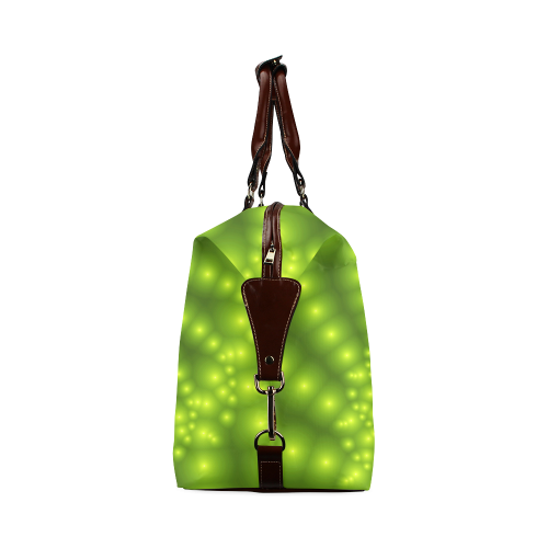 Glossy Lime Green Beads Spiral Fractal Classic Travel Bag (Model 1643)