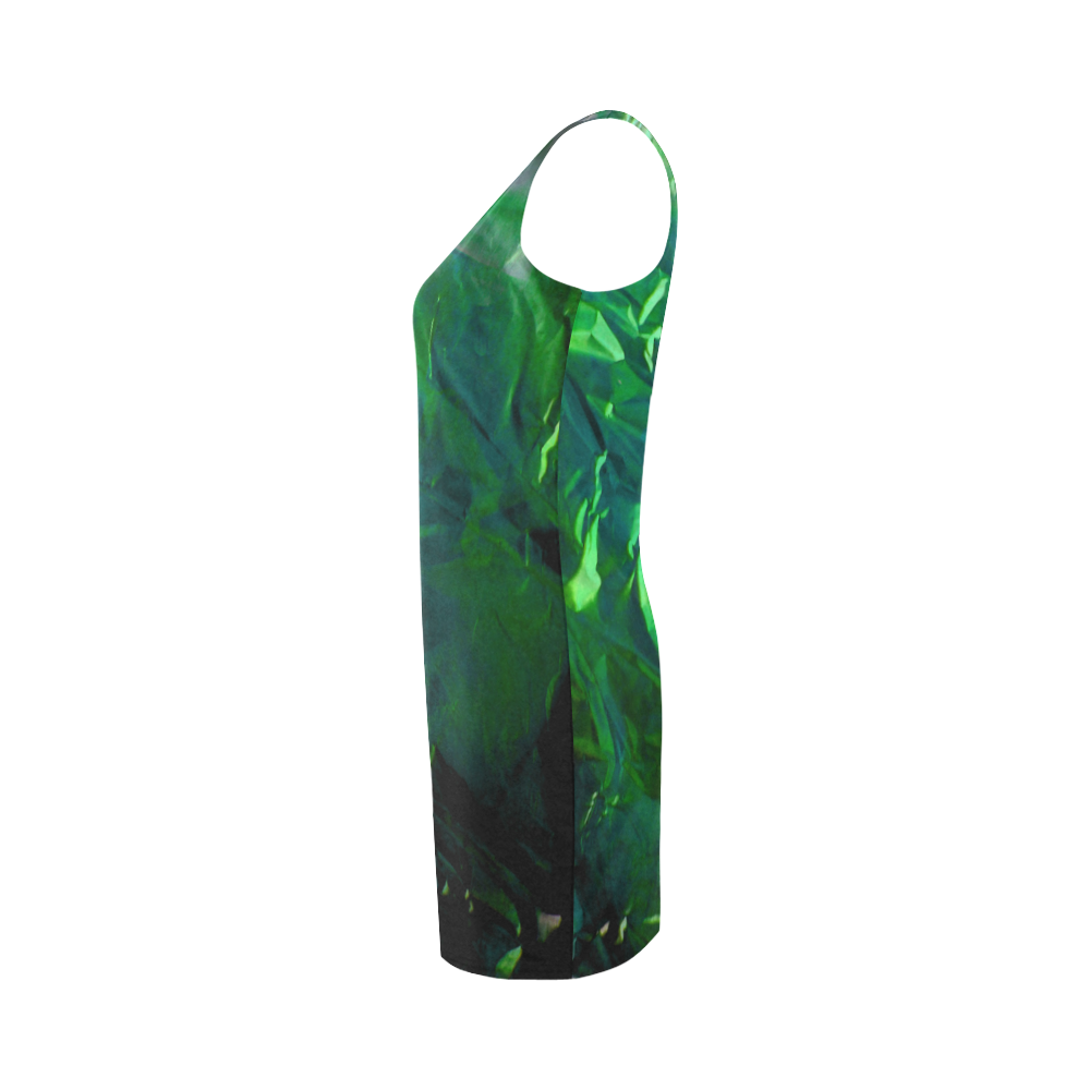 Abstract Emerald Medea Vest Dress (Model D06)