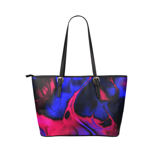 awesome fractal 31 Leather Tote Bag/Large (Model 1651)