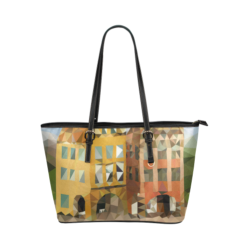 Fairy Tale Town Leather Tote Bag/Large (Model 1651)