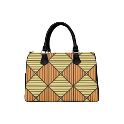 Geometric Triangle Pattern Boston Handbag (Model 1621)