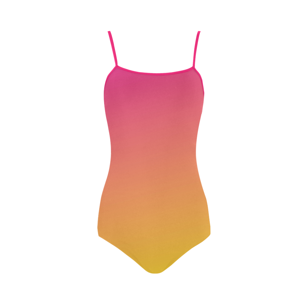 Sunset Fade - Peep Hole Back Strap Swimsuit ( Model S05)