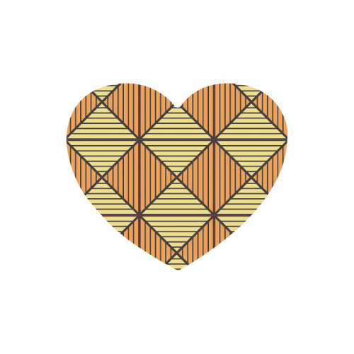Geometric Triangle Pattern Heart-shaped Mousepad