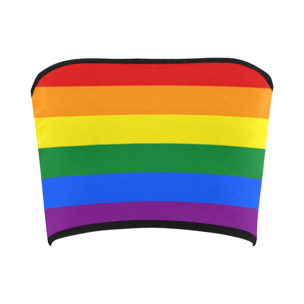 Gay Pride Rainbow Flag Stripes Bandeau Top