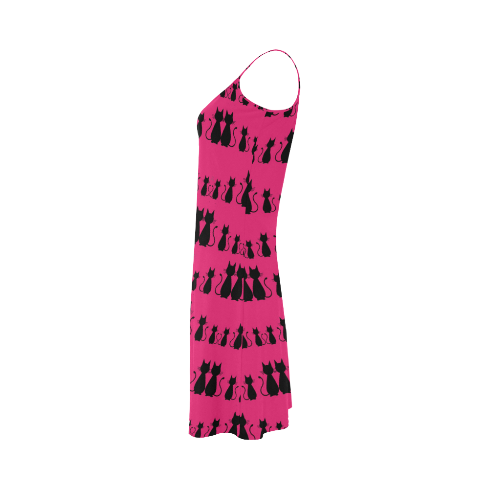 Cat Pattern Alcestis Slip Dress (Model D05)