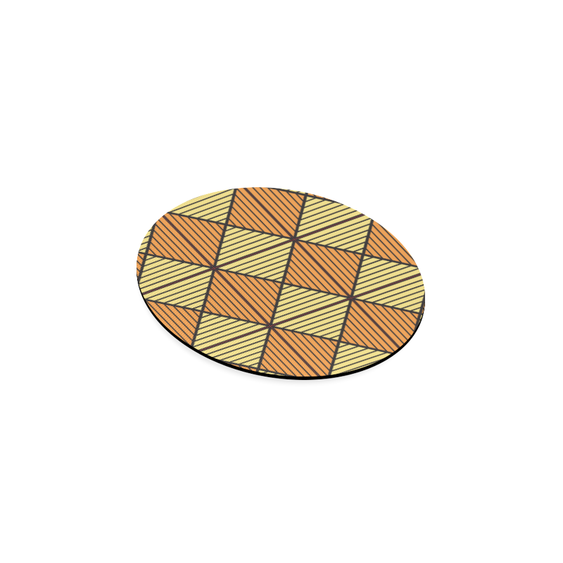 Geometric Triangle Pattern Round Coaster