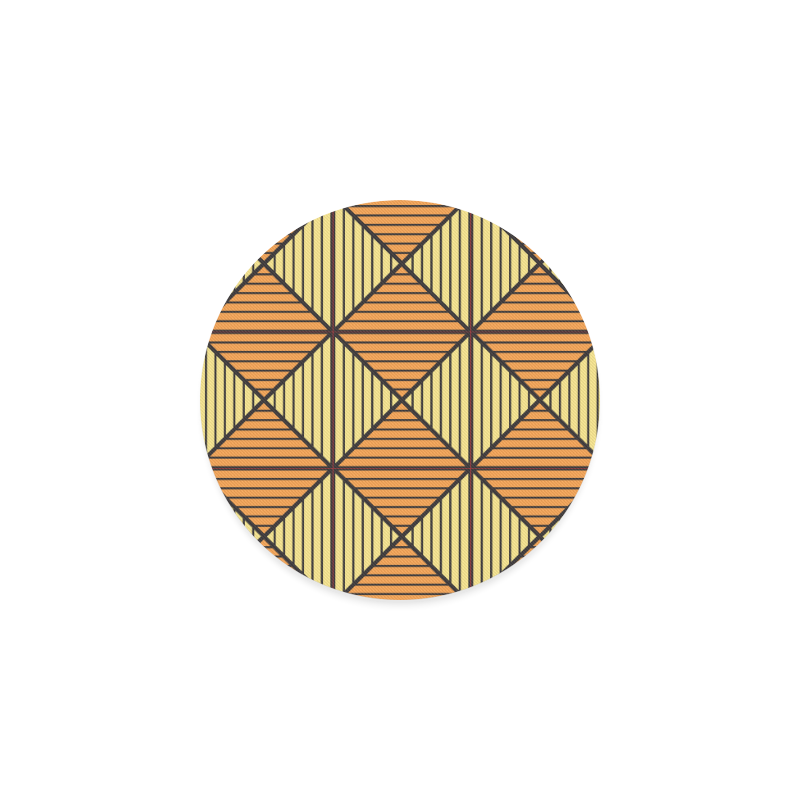 Geometric Triangle Pattern Round Coaster