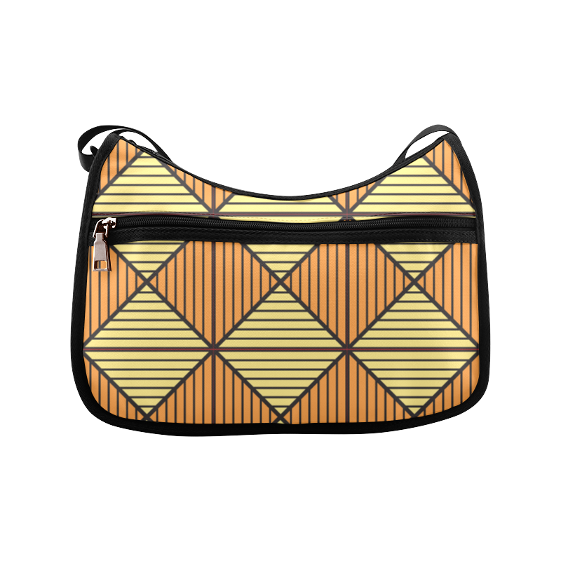 Geometric Triangle Pattern Crossbody Bags (Model 1616)