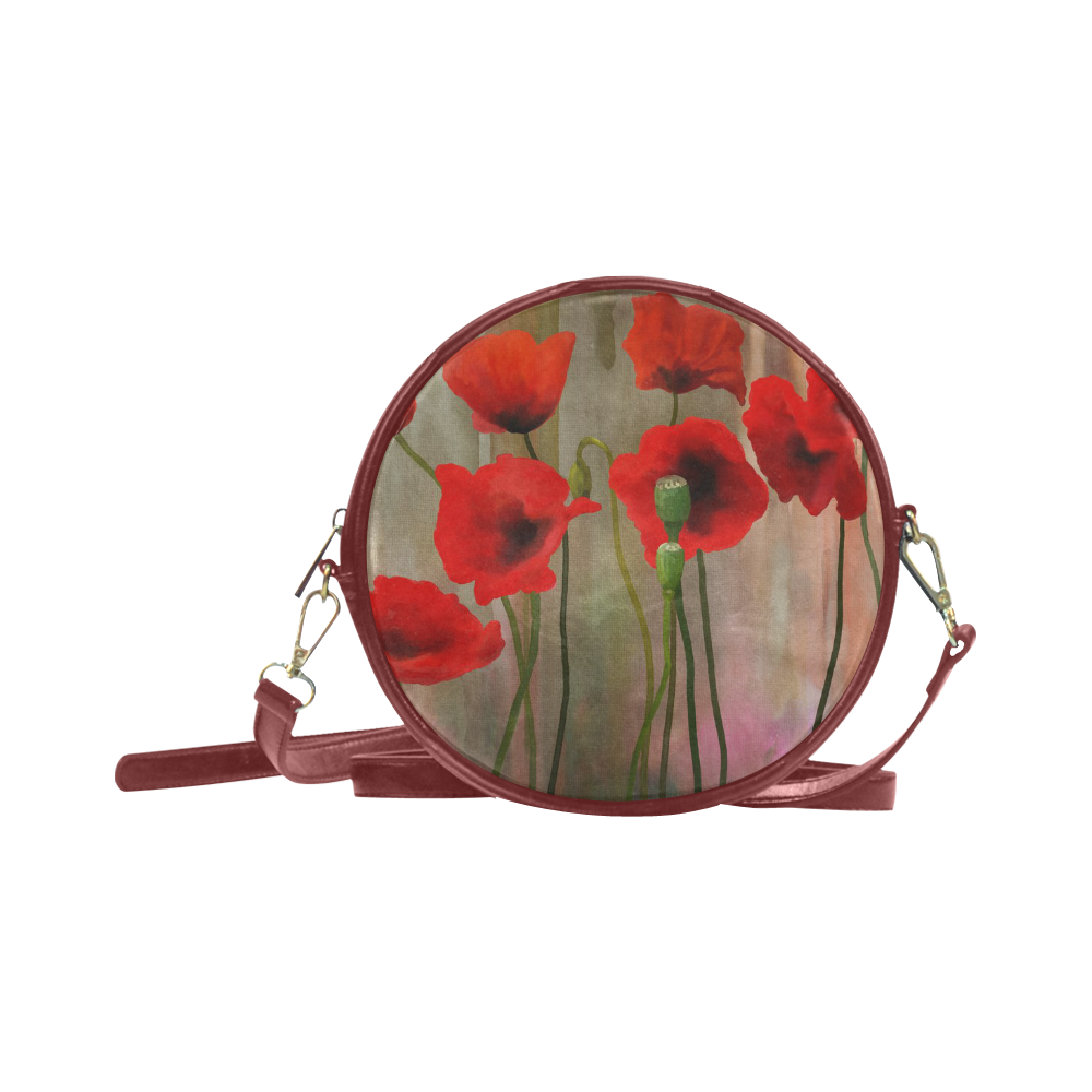 Poppies Round Sling Bag (Model 1647)