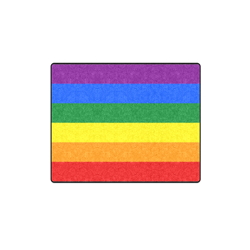 Gay Pride Rainbow Flag Stripes Blanket 40"x50"