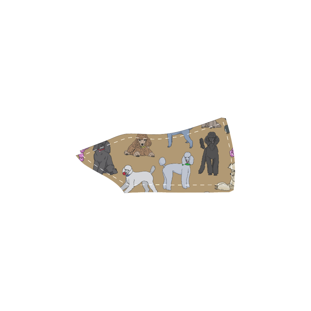 poodles camel Women's Unusual Slip-on Canvas Shoes (Model 019)