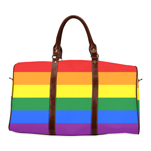 Gay Pride Rainbow Flag Stripes Waterproof Travel Bag/Small (Model 1639)