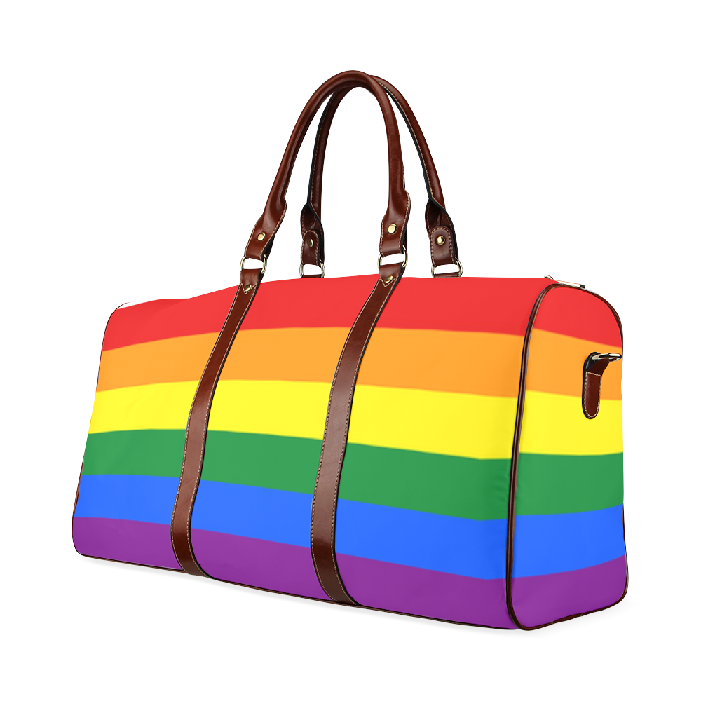 Gay Pride Rainbow Flag Stripes Waterproof Travel Bag/Small (Model 1639)
