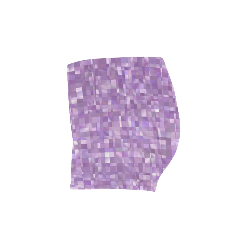 Purple Pearl Mosaic Briseis Skinny Shorts (Model L04)