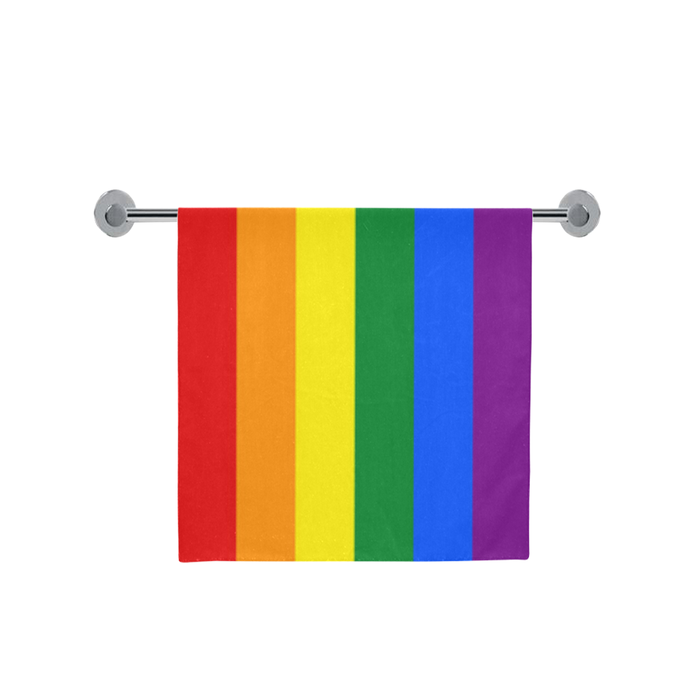 Gay Pride Rainbow Flag Stripes Bath Towel 30"x56"