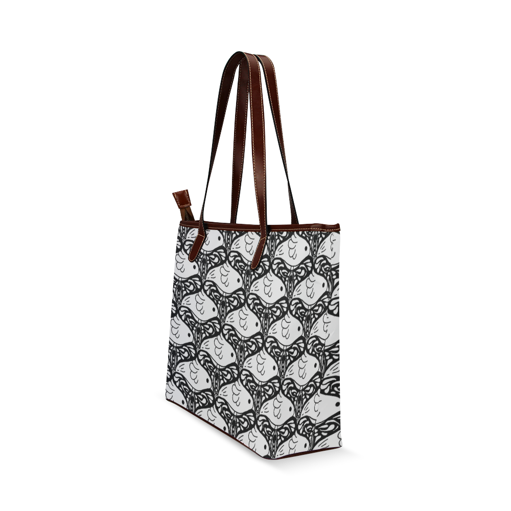 Bird and Butterfly Tessellation Shoulder Tote Bag (Model 1646)