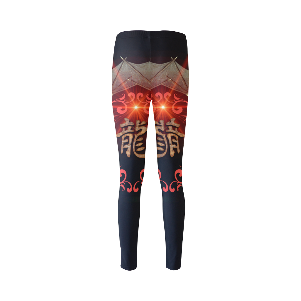 Hieroglyph, the dragon Cassandra Women's Leggings (Model L01)