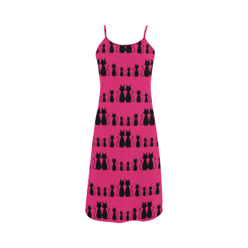 Cat Pattern Alcestis Slip Dress (Model D05)