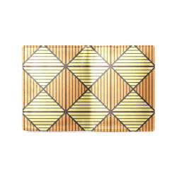 Geometric Triangle Pattern Men's Leather Wallet (Model 1612)