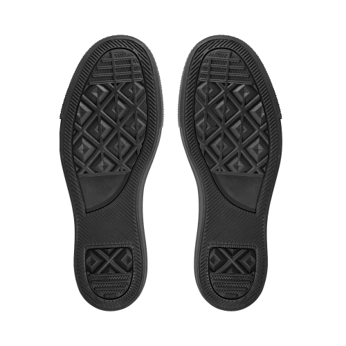 poodles fuchia black Women's Unusual Slip-on Canvas Shoes (Model 019)