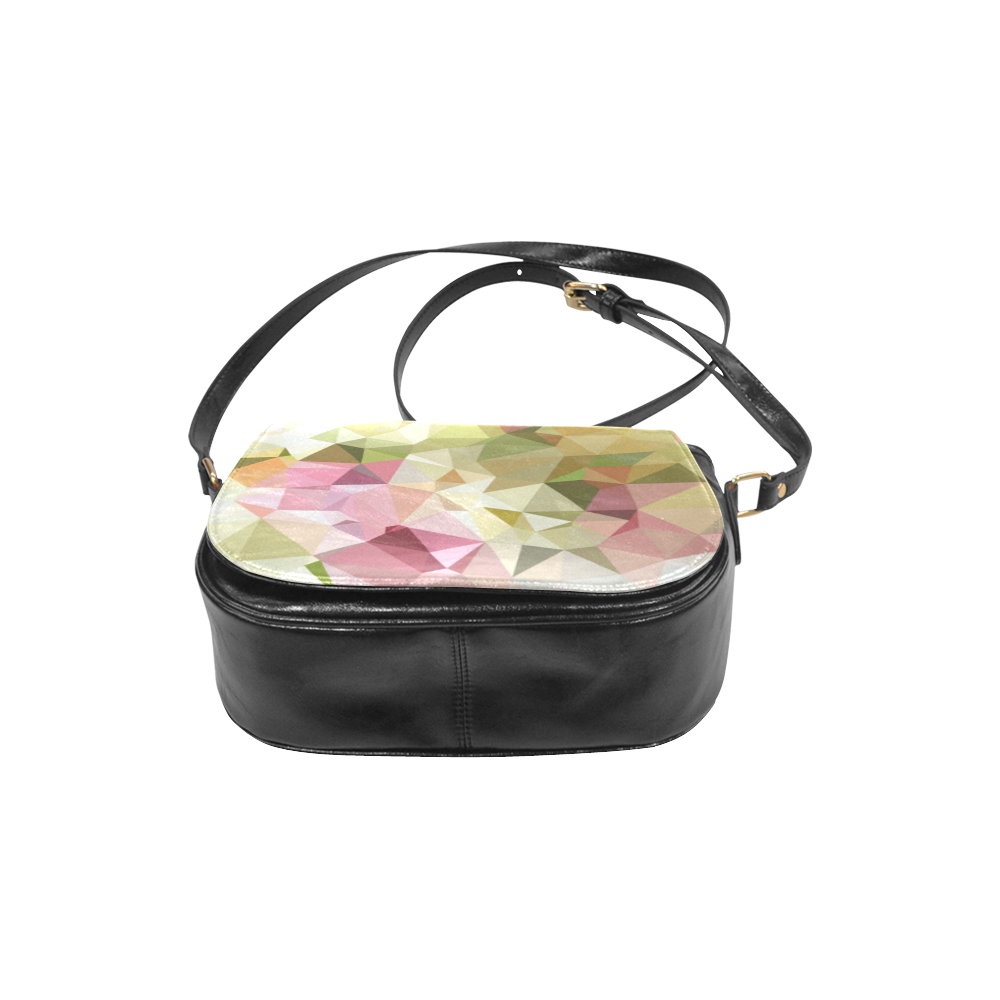 Low Poly Pastel Flowers Classic Saddle Bag/Small (Model 1648)