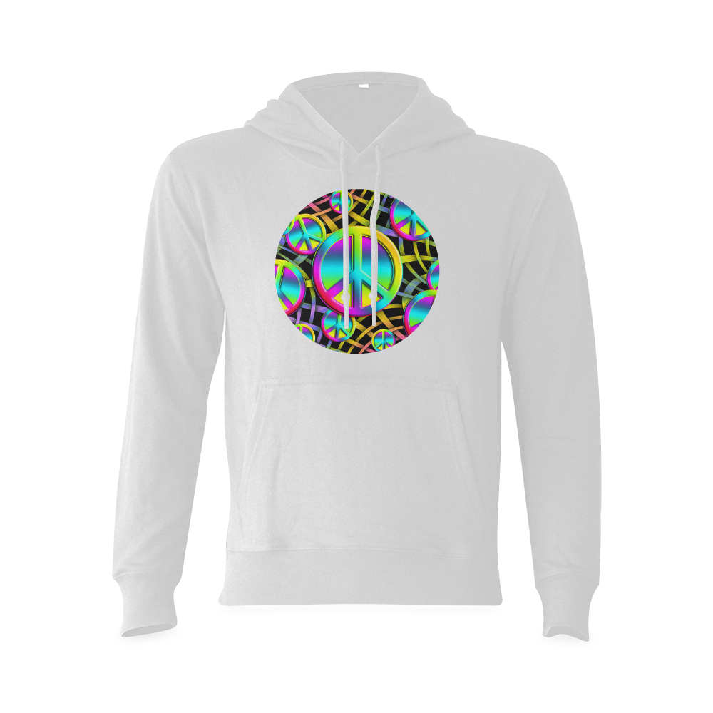Neon Colorful Peace Pattern Oceanus Hoodie Sweatshirt (Model H03)