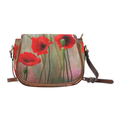 Poppies Saddle Bag/Small (Model 1649) Full Customization