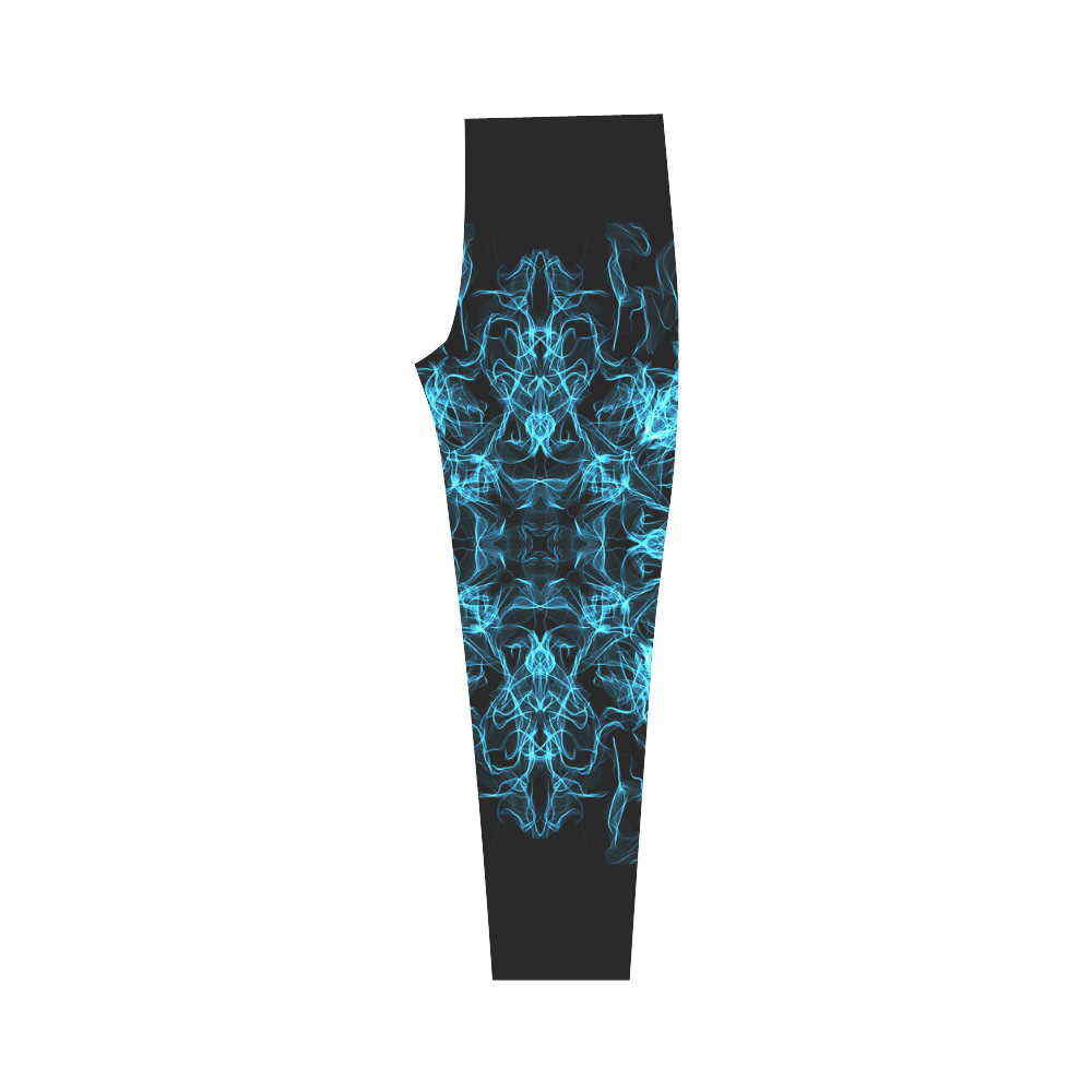 Blue SILK Arts Fractal Capri Legging (Model L02)