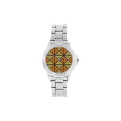 Geometric Triangle Pattern Unisex Stainless Steel Watch(Model 103)