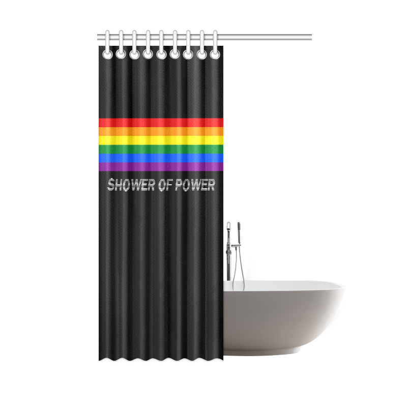 Gay Pride Rainbow Flag Stripes Shower Curtain 48"x72"