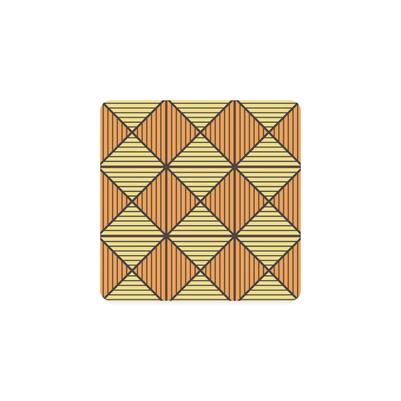 Geometric Triangle Pattern Square Coaster