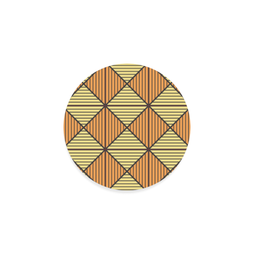 Geometric Triangle Pattern Round Coaster