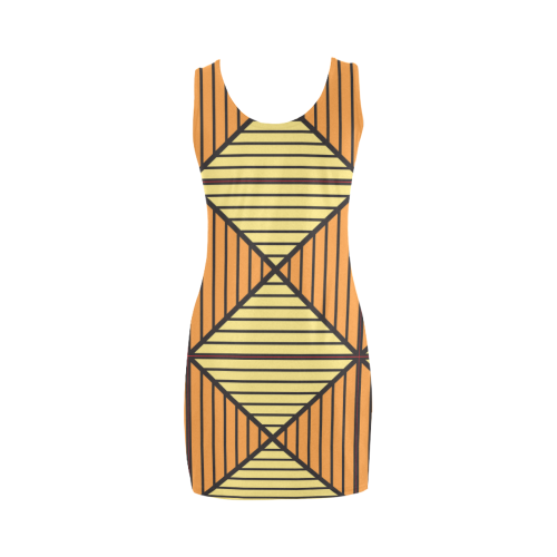 Geometric Triangle Pattern Medea Vest Dress (Model D06)