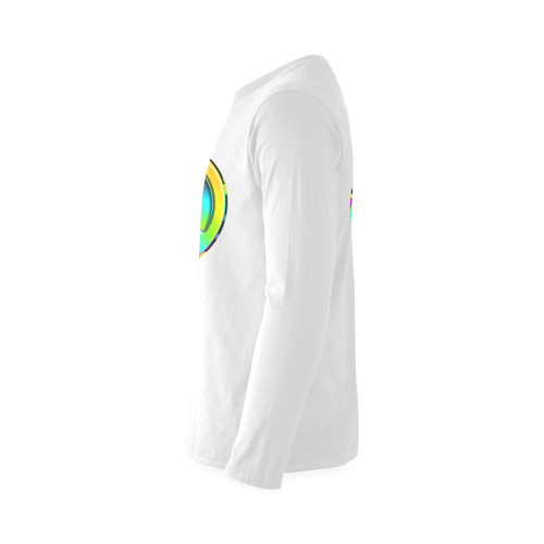 Neon Colorful Peace Pattern Sunny Men's T-shirt (long-sleeve) (Model T08)