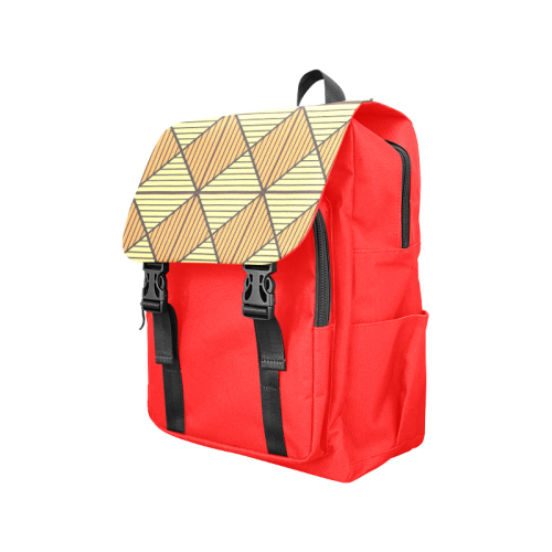 Geometric Triangle Pattern Casual Shoulders Backpack (Model 1623)