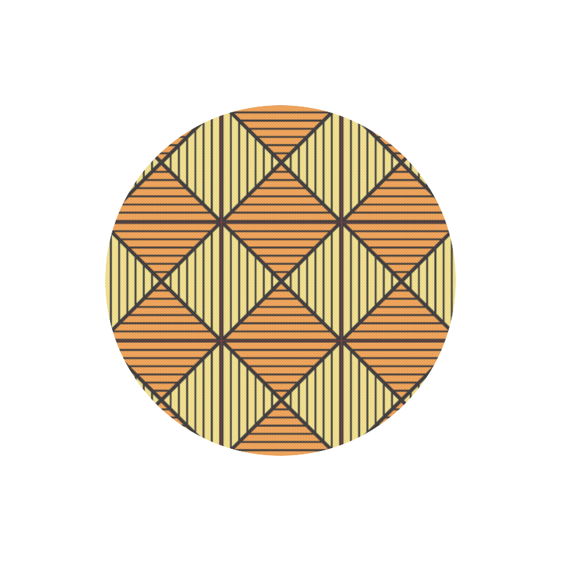 Geometric Triangle Pattern Round Mousepad