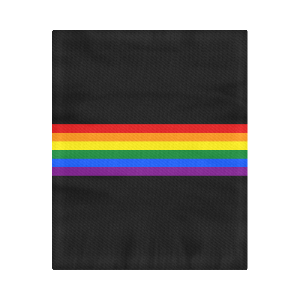 Rainbow Flag Colored Stripes Duvet Cover 86"x70" ( All-over-print)