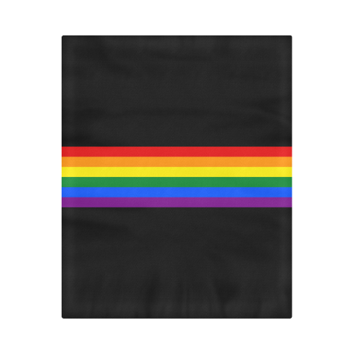 Rainbow Flag Colored Stripes Duvet Cover 86"x70" ( All-over-print)