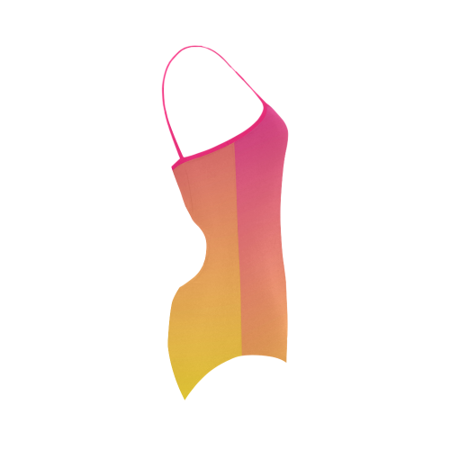 Sunset Fade - Peep Hole Back Strap Swimsuit ( Model S05)