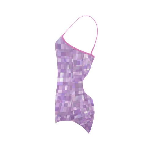 Purple Pearl Mosaic Strap Swimsuit ( Model S05)