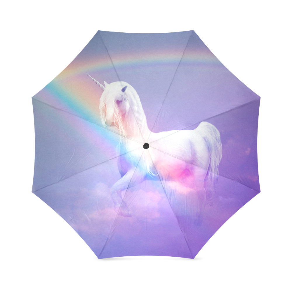 Unicorn and Rainbow Foldable Umbrella (Model U01)