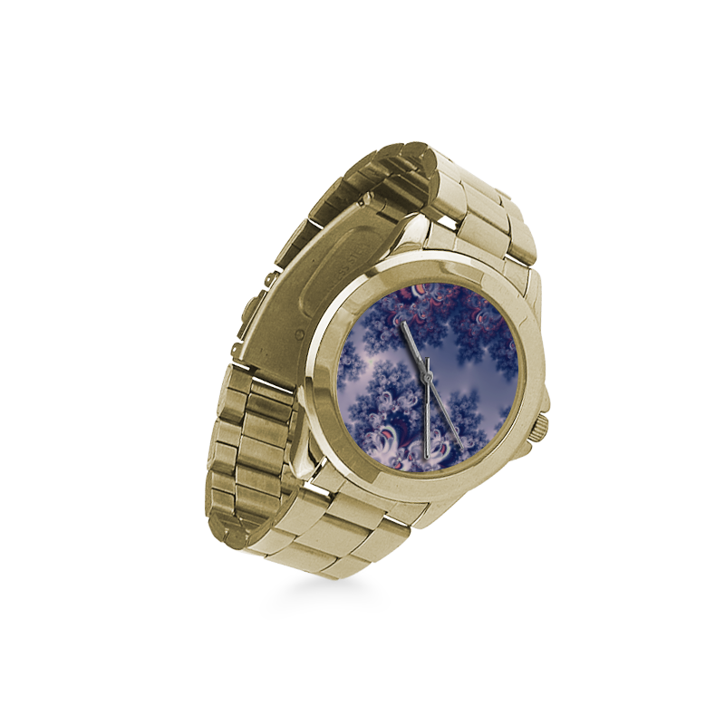 Purple Frost Fractal Custom Gilt Watch(Model 101)