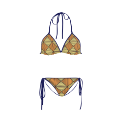 Geometric Triangle Pattern Custom Bikini Swimsuit