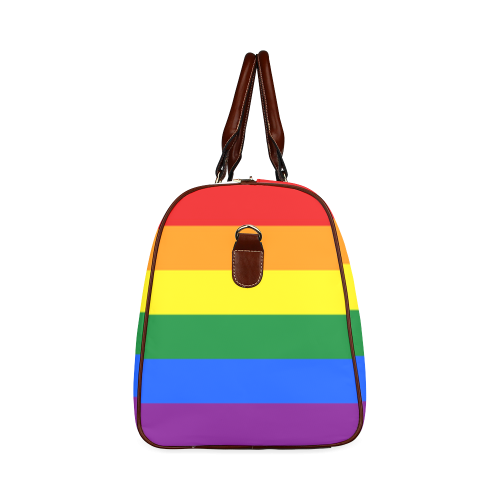 Gay Pride Rainbow Flag Stripes Waterproof Travel Bag/Large (Model 1639)