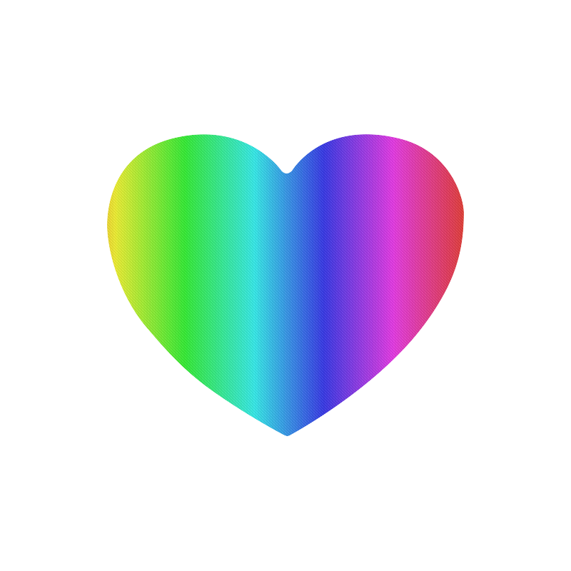 Crayon Box Ombre Rainbow Heart-shaped Mousepad