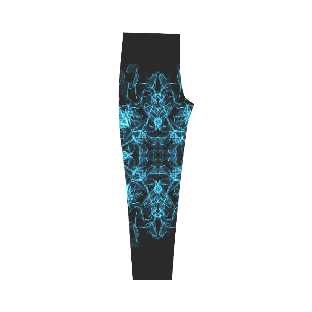 Blue SILK Arts Fractal Capri Legging (Model L02)