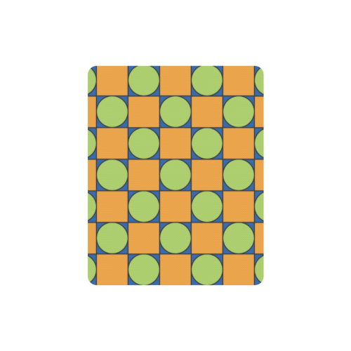 Green and Orange Geometric Pattern Rectangle Mousepad