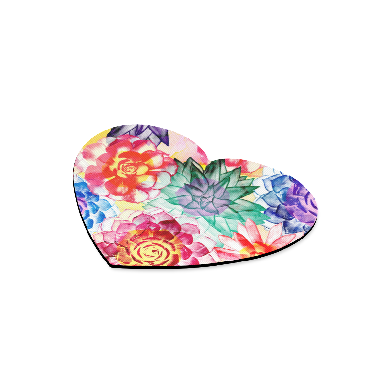 Succulents Heart-shaped Mousepad