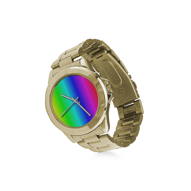 Crayon Box Ombre Rainbow Custom Gilt Watch(Model 101)