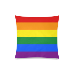 Gay Pride Rainbow Flag Stripes Custom Zippered Pillow Case 20"x20"(Twin Sides)